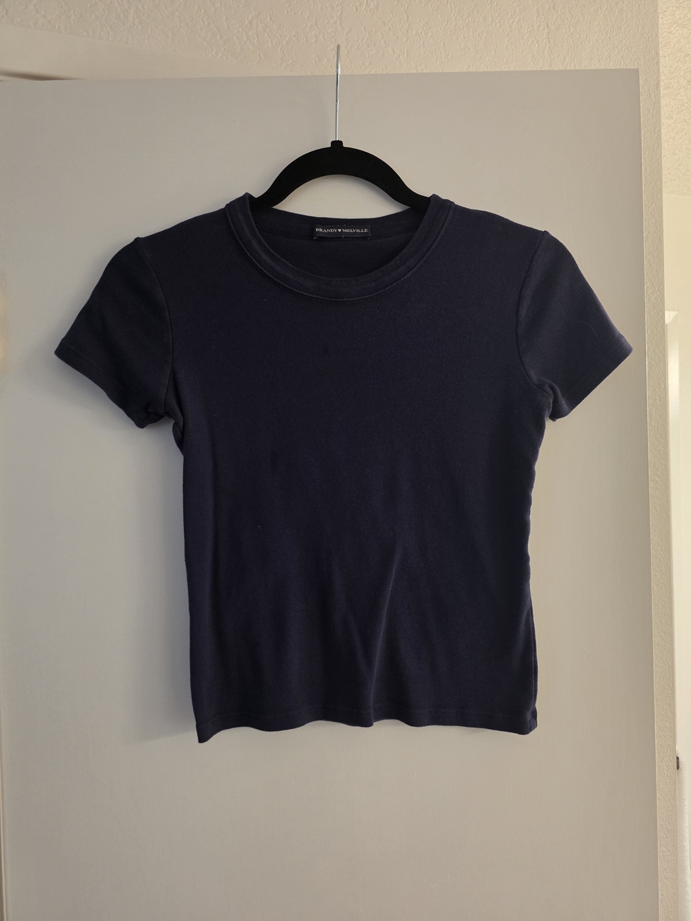 Brandy Melville Navy Short Sleeve Crewneck Tee